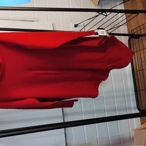 Alfani cotton& acrylic knit tunic w/side dip & metallic finish